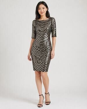 NWT Bobbi + Bricka Sequin Party Cocktail Dress Size 6 Petite